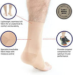 Neo-G Airflow Ankle Compression Sleeve - Sports, Daily Wear - Compression Ankle Brace, Tendonitis Support, Compression Ankle Support for Weak Ankles and Joint Pain - Airflow - S – Beige