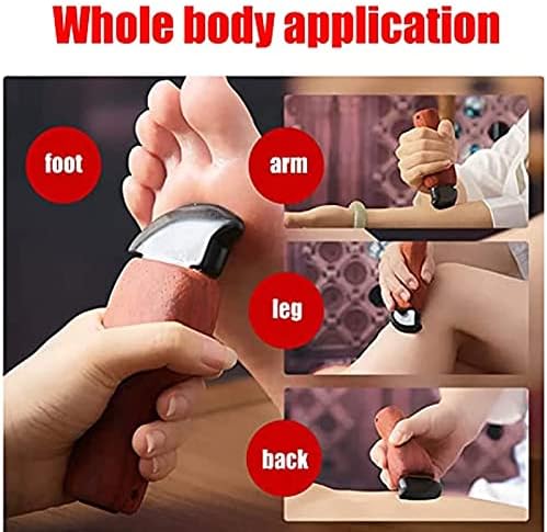 Hot Stone Warming Moxibustion Therapy, Natural Stone Heating GuaSha Scraping, Health Care Natural Massager for Home SPA Relaxation Treatment Pain Relief