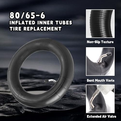 80/65-6 Scooter Inner Tube, 255x80 10x2.5 Inner Tube, 10 inch Tire, for Nanrobot D4/D5/D6+/Apollo Pro/Kugoo Kirim M4 Pro/Varla Eagle One/Kaabo Wolf Warrior/Mantis 10 Electric Scooter (2 Pack)