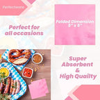 Perfectware 2 Ply Pink Beverage Napkins- Pack of 250ct