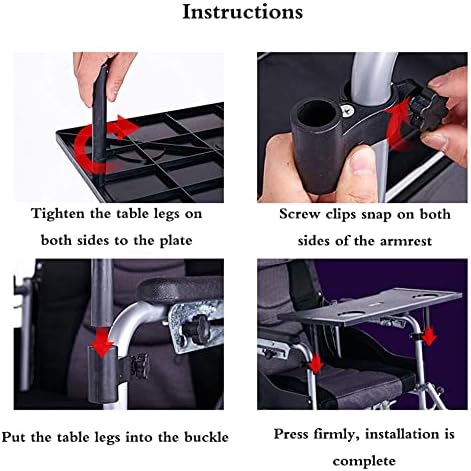 Lap Trays, Wheelchair Tray,Wheelchair Tray Table, Thickened Plastic Wheelchair Accessories, Wheelchair Universal Lap Tray Suitable for Patients and Elderly