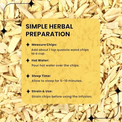 Herb To Body Quassia Wood Chips – 4 oz, Wildcrafted Quassia Chips for Herbal Tea Preparations and Traditional Herbal Remedies