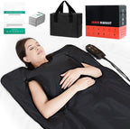 Infrared Sauna Blanket for Home: Portable Full Body Detox Wrap with Deep Heat Relaxation - Far Infrared Therapy Adjustable 86-176°F 20-60 Min Timer Waterproof Foldable Design 71 x 31.5 Inch