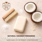 Kelebs Natural Laundry Soap Bar for Sensitive Skin with Organic Coconut - Delicate Laundry Stain Remover for Clothes, Underwear, Collar - Gentle Baby Laundry Soap | 2 Bars