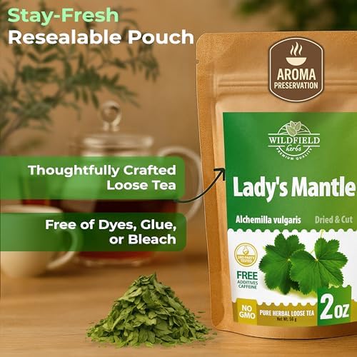 2 oz. Lady’s Mantle Herbal Tea (Alchemilla vulgaris) – 56g Dried Lady’s Mantle Herb Tea Alchemilla