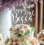 Custom Happy Birthday Cake Topper – Name, Age for Any Celebration
