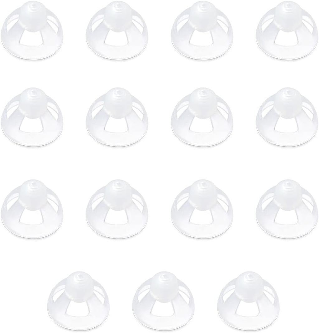 Hearing Aid Ear Piece Open Domes Transparent Soft Silicone Comfortable Ear Tips Invisible 15PCS 12mm/54(15PCS 6mm)