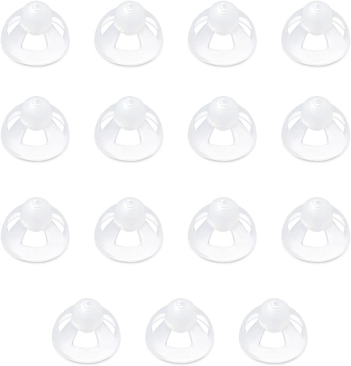 Hearing Aid Ear Piece Open Domes Transparent Soft Silicone Comfortable Ear Tips Invisible 15PCS 12mm/54(15PCS 6mm)
