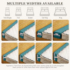Mattress Extender for Twin/Twin XL/Queen/King Bed, Bed Gap/Space/Crack Filler Between Headboard and Mattress or Wall, High-Density Foam with Removable Cover(Dark Blue-LxWxH-54 * 2 * 6in)