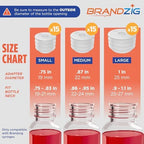 Medicine Bottle Syringe Adapter For Oral Dispensers 45 Pieces 3 Sizes (15 each size) | Press In Bottle Adapter for Liquid Medication | Only Fits Brandzig 1ml, 3ml, 5ml & 10ml Syringes