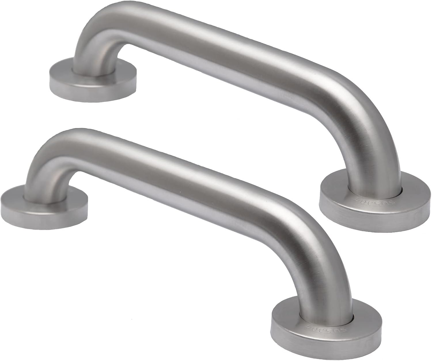 Shower Grab Bars Brushed Nickel 12" x 1 1/4", Stainless Steel Handicap Grab Bars for Bathroom Bathtub Toilet, Shower Handle Safety Bars Hand-Rail Support for Elderly Seniors Pregnant Children