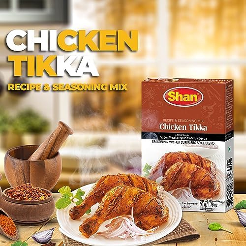 Shan - Chicken Tikka Masala Mix (50g) - Seasoning Packets for Tikka Masala (Pack of 6)
