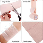 BQTQ 6 Rolls Elastic Adhesive Tape 3 Inch Elastic Bandage Wrap Stretch Self Adherent Wound Wraps Sports Tapes for Wrist Ankle Swelling Sprains