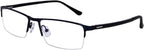 Mens Womens Everyday Use Metal Frame Half Rim Unisex Reading Glasses