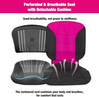 Wheelchairs for Adults Ergonimic Transport Chair Lightweight Foldable with Telescopic Handle 11-inch Big Wheels for All Terrains Travel Wheelchair with Removable Cushion