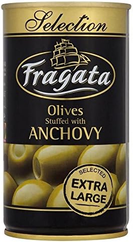 Fragata Anchovy Stuffed Extra Large Olives in Brine (350g) - Pack of 2