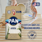 P.A.N. Whole Grain White Corn Meal – Pre-cooked Gluten Free and Kosher Flour for Arepas (2.2 lb/Pack of 4)