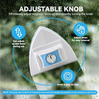 Double-Sided Magnetic Window Cleaner - Adjustable Magnetic Equipment Cleaning Brush Tool，Fits 3 - 30 mm Glass Thickness, 2.5m Safety Rope for High-Rise & Auto Glass, Safe Anti-Pinch Wiper (Blue)