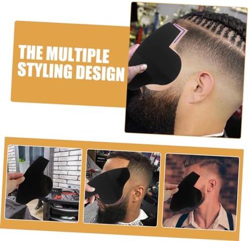 3pcs Beard Optimization Board Men Hairline Design Card Hair Fiber Spray Guide Versatile Beard Shaping Template