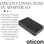 Otto Tech Oticon ConnectLine Adapter TV 3.0, Compatible with Oticon More, Real, Opn, Engage, Siya, Xceed Hearing Aids
