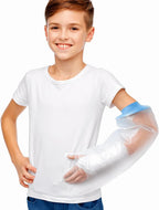 Waterproof Cast Cover for Shower Arm Kids — Reusable Silicone Cast Protector for Children Teens Ages 4-12, Soft Elastic Seal Cast Bag for Bath Swimming, Fits Wrist Elbow Hand Finger, Broken Arm Must Haves for Kids