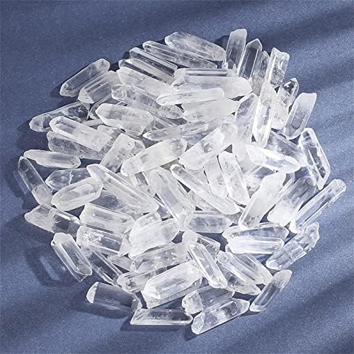 0.45lb Clear Quartz Crystal Points Natural Healing Crystals Tumbled Polished Bulk Stones for Meditation Yoga Chakra Reiki Balancing Crystal Therapy Gemstones Crystals 0.39"-1.18”