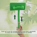 MyLifeUNIT Mesh Screen Cleaner, Detachable Window Screen Cleaning Brush Washing Tool, Windows Screen Cleaner with Wet and Dry Dual-Use