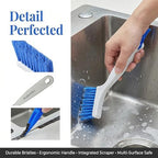 3PCS Crevice Brush Gap Deep Cleaning Brush Small Detail Kitchen Scrub Brush Window Groove Sliding Door Track Home Cleaning Brush