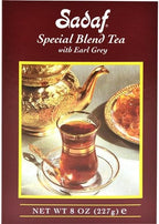 Sadaf Earl Grey Tea | Loose Leaf Special Blend Earl Grey Ceylon Black Tea | Product harvested in Sri Lanka | 8 Oz Box