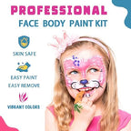 50g Rainbow Face Paint Professional Split Cake Palette Water Based Eyeliner Graphic Hydra Liner Body Painting Makeup Palette,Non-Toxic & Washable Suit for Halloween Christmas Easter