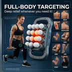 16-Head Deep Tissue Body Massager with Heat, 3 Modes & 30 Intensities, Multi-Head Back Massager for Full Body Relief, Quiet Percussion Massager for Back, Neck, Legs, Waist,2600mAh Battery