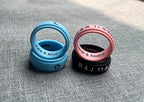 2Pcs Personalized Silicone Couple Rings 8MM Breathable Rubber Step Edge Comfort Fit Rings Wedding Band Promise Egagement Rings for Him Her,Birthday Gift for Husband Wife,7 Colors Option
