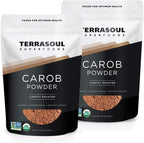 Terrasoul Superfoods Organic Carob Powder, 2 Lbs (2 Pack) - Cocoa Powder Alternative | High in Fiber