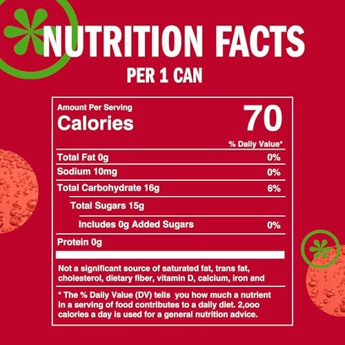 IZZE Sparkling Water Juice Beverage Blend, Strawberry, No Sugar Added, 8.4 FL OZ, 24 Cans