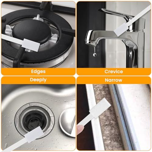 50 Pcs Disposable Crevice Cleaning Tool Crevice Brush Crevices Hole Cleaning Brush for Keyboards, Grooves, Stove, Table Corner and Small Spaces