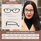 KoKoBin 3 Pack Small Square Reading Glasses for Women and Men Blue Light Blocking Comfortable Readers