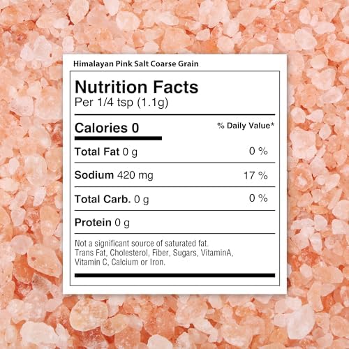 The Spice Lab Himalayan Salt - Coarse 1 Pound - Pink Himalayan Salt is Nutrient and Mineral Dense for Health - Gourmet Pure Crystal Kosher & Natural Certified