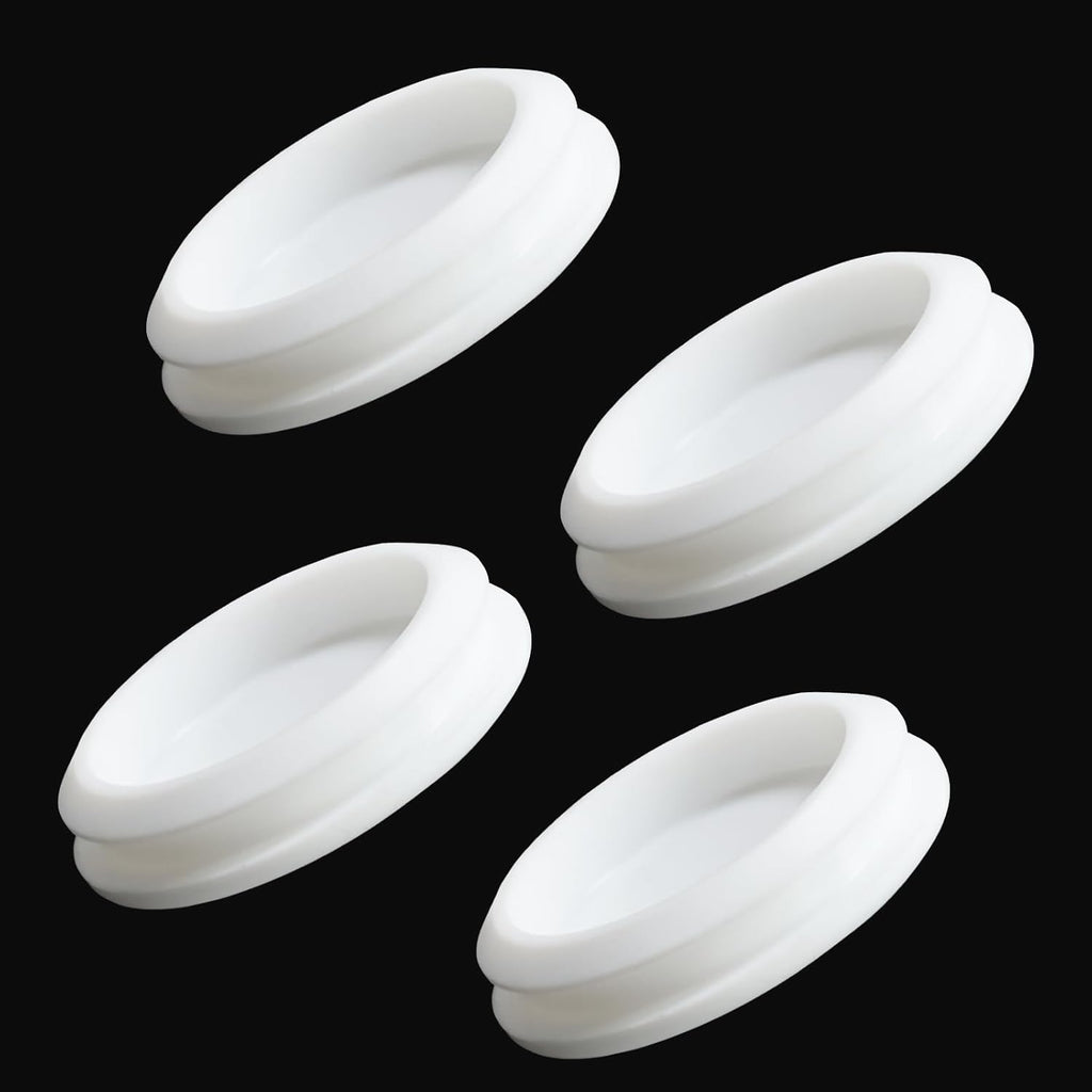 EASYEAH 4PCS Rubber Plugs for Round Holes - 1-9/16"(40mm) White Snap in Locking Hole Plugs, Rubber Hole Plugs for Automotive, Industrial & Furniture Waterproof Sealing Round Silicone Stopper