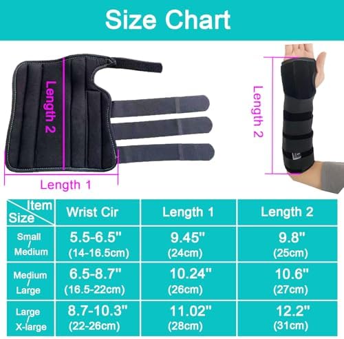 Unisex Forearm and Wrist Support Splint Brace Double Fixation Wrist Brace for Carpal Tunnel,Adjustable Night Time Forearm Immobilizer Brace Splints,12.2 inch (31cm) length(LH/L)