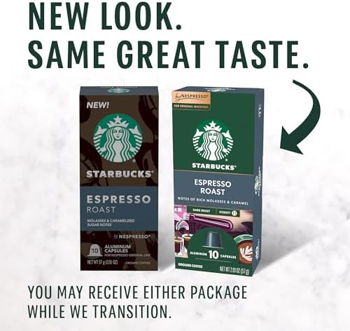 Starbucks by Nespresso Original Line Dark Roast Espresso, 50-count Espresso Pods
