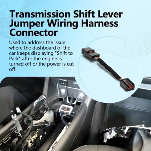 84733196 Transmission Shift Lever Jumper Wiring Harness Connector Compatible with Chevy Volt 2016-2019, Malibu 2016-2019, Blazer 2019-2019, GMC Acadia 2017-2019 Shift to Park Fix Wire Pigtail Plug