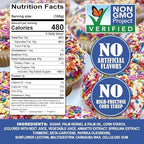 A Great Surprise Dye Free Rainbow Sprinkles - 1.5 Pounds - All Natural - Vegan Sprinkles for Baking, Ice Cream, Cookies, Cupcakes