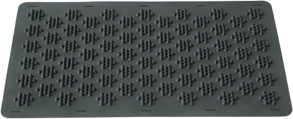 BAROSPINE Spark Mat Foot Massage Mat - Daily Foot Care Mat, 963 Hexagonal Nodes, Multi-Functional, Korean Made Silicone Use (Black)