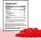 YULU FOODS Strawberry Popping Boba Pearls – Bursting Fruit Bubble Balls – 20 Pack Single-Serve Snacks – Ready to Eat, Less Mess Than Tub Boba, Kids Love It