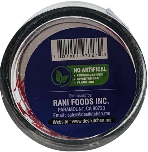 Paavni Saffron (Kesar) 1g (0.03 oz) | No Artificial Preservatives, Sweeteners or Flavours | Packed by Rani Foods Inc.