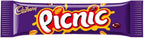 Cadburys Picnic Bar | Total 24 bars of British Chocolate Candy - Cadbury Picnic Bars 48.g each