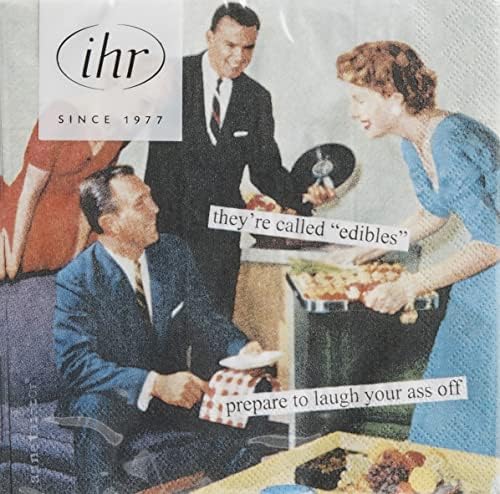 Boston International IHR Anne Taintor, 20 Count Cocktail Beverage Paper Napkins, 5 x 5-Inches, Edibles (C824600)