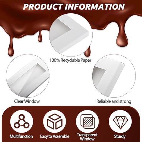 Chocolate Bar Box Gift,10PCS Food Safe chocolate Bar Gift Box Compatible with Godiva,6.3 * 3.1 * 0.4 Inch