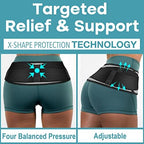 Sacroiliac Hip SI Belt for Women and Men That Alleviates Sciatic, Pelvic, Lower Back, Leg and Sacral Nerve Pain Caused by Si Joint Dysfunction| USA Patented - Hip Brace Support (XL/Grey)