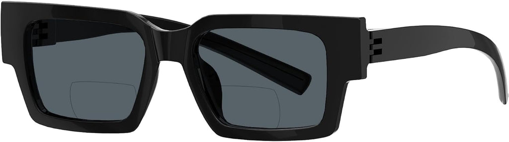 Eyekepper Bifocal Reading Sunglasses for Men and Women – Metalless, Screwless Spring Hinges, Sunshine Readers - Black +1.25